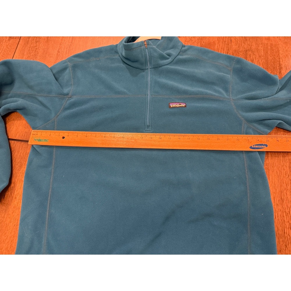Patagonia Mens Micro D 1/4 Zip Fleece Pullover Blue XL 26176 Mock Neck Sweater - Picture 3 of 6